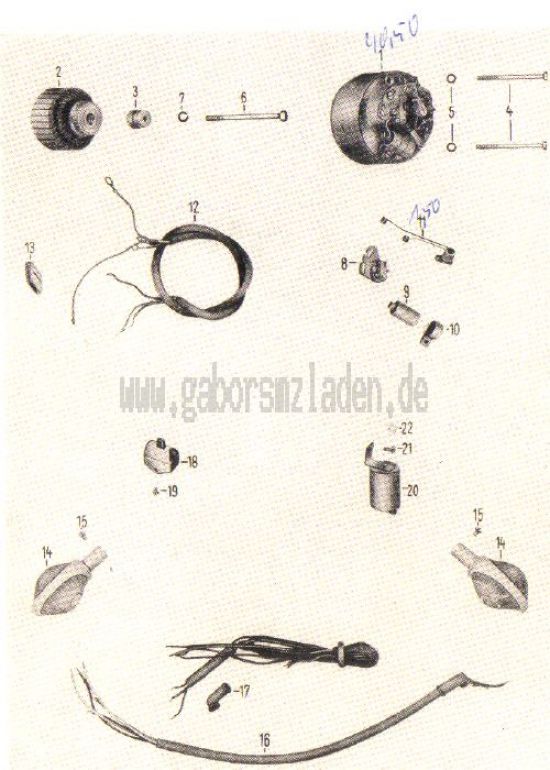 19. Alternateur, rupteur, clignotant