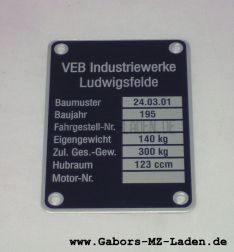 Placa indicadora IWL Wiesel