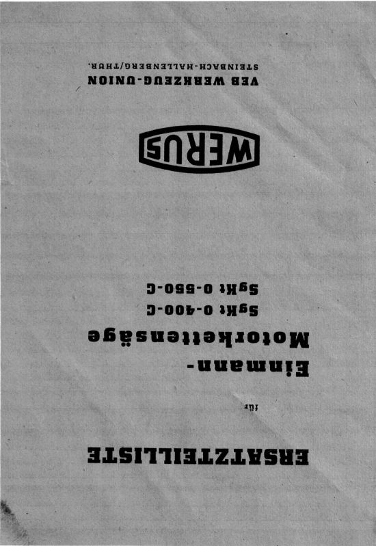 Werus SgKt 0-400-C und 0-550-C