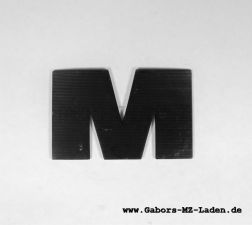 Letter "M", right, black coloured
