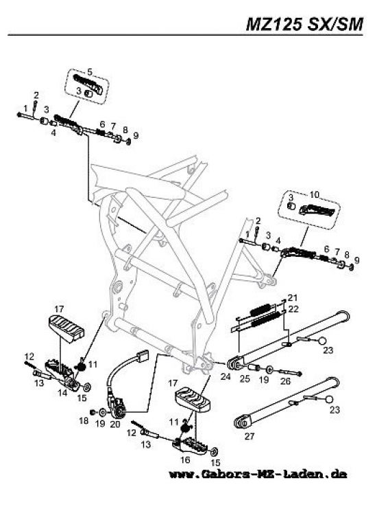 F02. Fussrasten, Seitenständer
