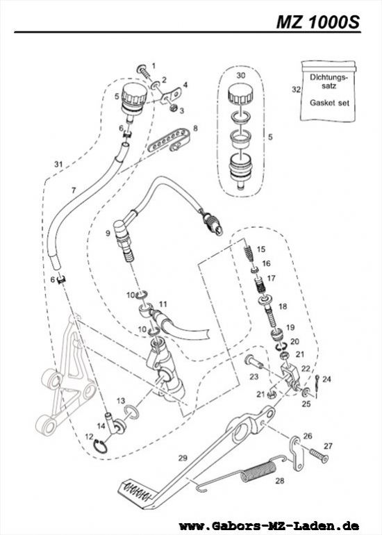 F12. Rear brake actuation