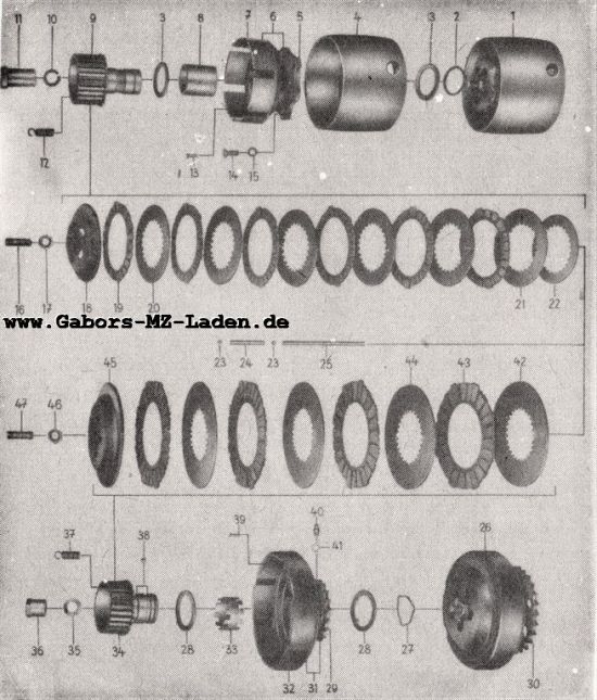 11. Tira y 4-placa embrague