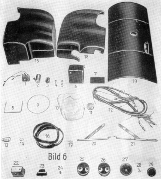 Tafel 6 Beplankung, Elektrik
