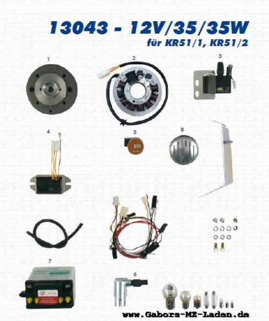 VAPE light magneto ignition system 13043 12V35/35W - KR51/1, KR51/2
