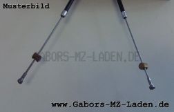 Bowdenzug/Seilzug Handbremse flach schwarz, Ausführung mit außen liegenden Bremshebel