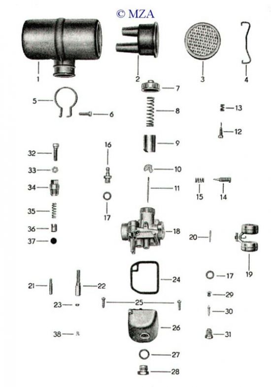 20. Carburateur 16N1-5 et 16N1-6