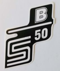 Schriftzug S50B weiß (Aufkleber)