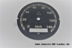 Instrument dial speedometer (140 km/h) for IFA, MZ BK 350