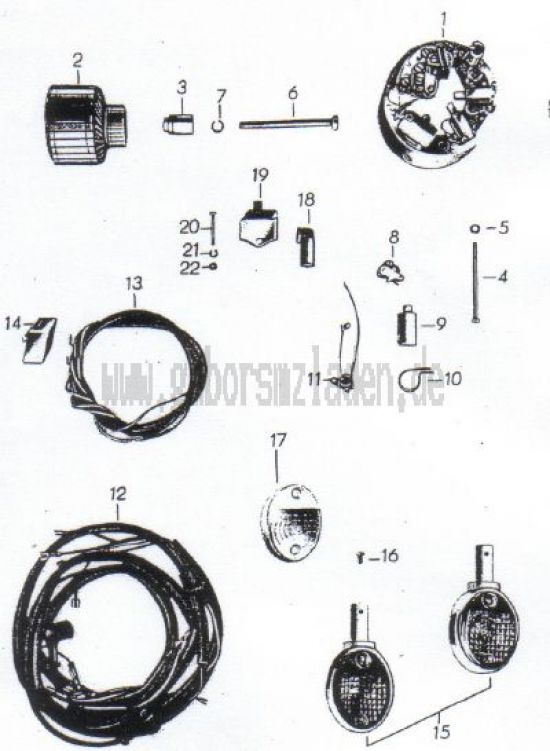 14. Alternateur, Rupteur, Clignotant