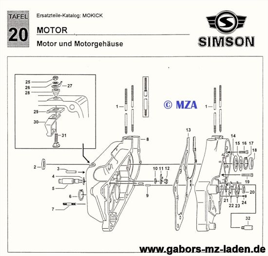20. Motor und Motorgehäuse