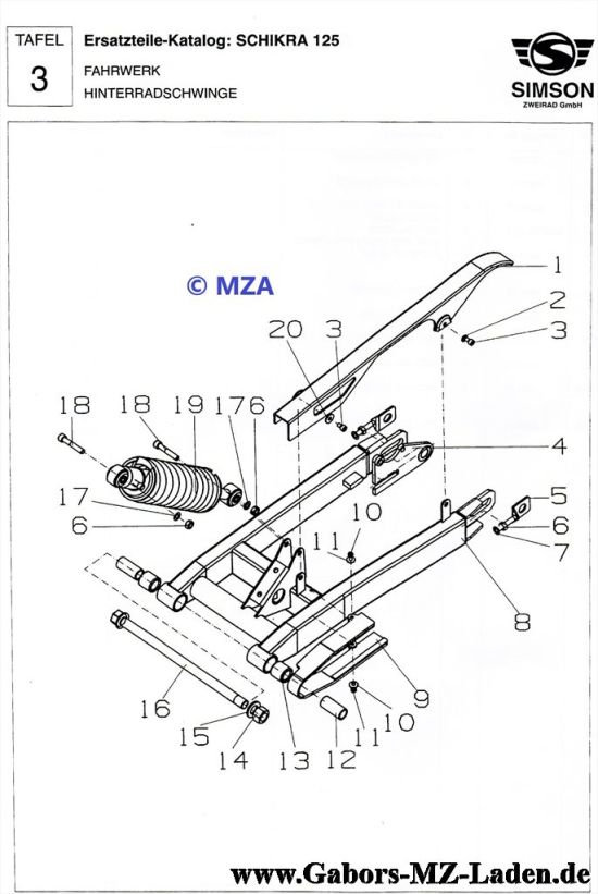 03. Rear swinging arm