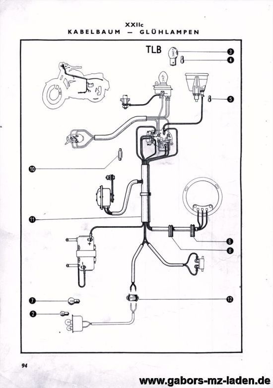 22c. Wiring harness, bulb lamps