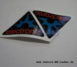 Set letterings "elektronic" (adhesive foil, sticker)