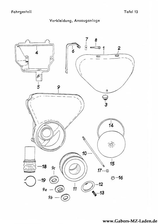 13. Verkleidung, Ansauganlage