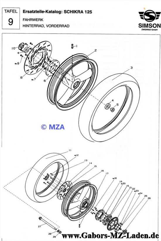09. Hinterrad, Vorderrad