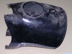 Headlamp housing with flaps, fixing bracket and guide plate