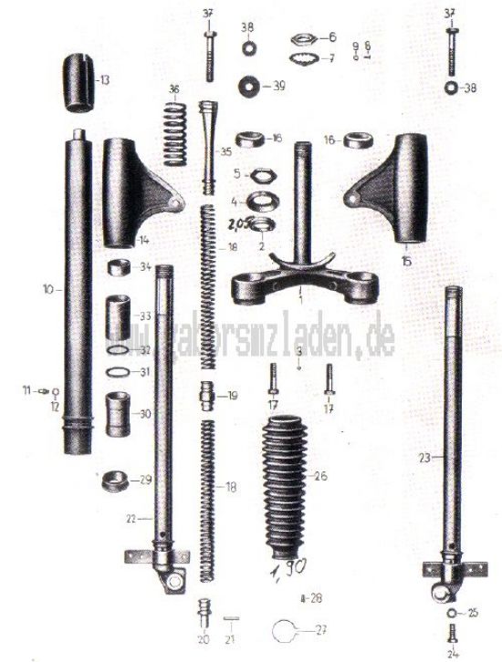11. Vorderradfederung
