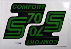 Adhesive foil side cover "Comfort" green - S70