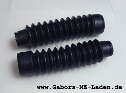 SET telescopic gaiters - mixture between PVC and synthetic rubber - Simson  Mokick / Scooter - black - no cover cap (207031)