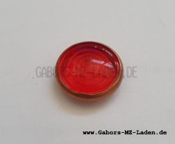 Mirilla de control, roja - cobre en marco de aluminio - para taladrar Ø16mm