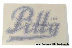 Adhesive foil writing Pitty blue