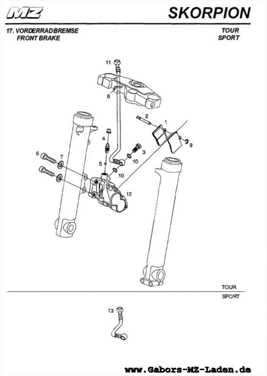 17. Front wheel brake