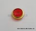 Sight control glass red - PVC in brass frame - for Ø16mm drilling