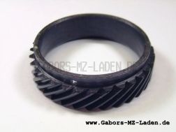 Helical gear for speedometer drive