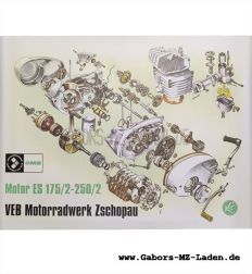 Explosionszeichnung vom Motor ES 175/2 - 250/2