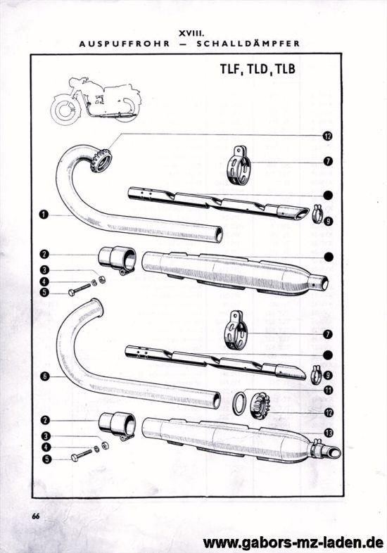 18. Exhaust pipe and silencer