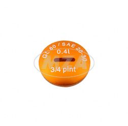 Verschlußschraube - Alu orange eloxiert - (Öleinfüllöffnung)  - ohne O-Ring  (Bstnr. 10223)  -  S51,S53,S70,SR50,SR80,KR51/2
