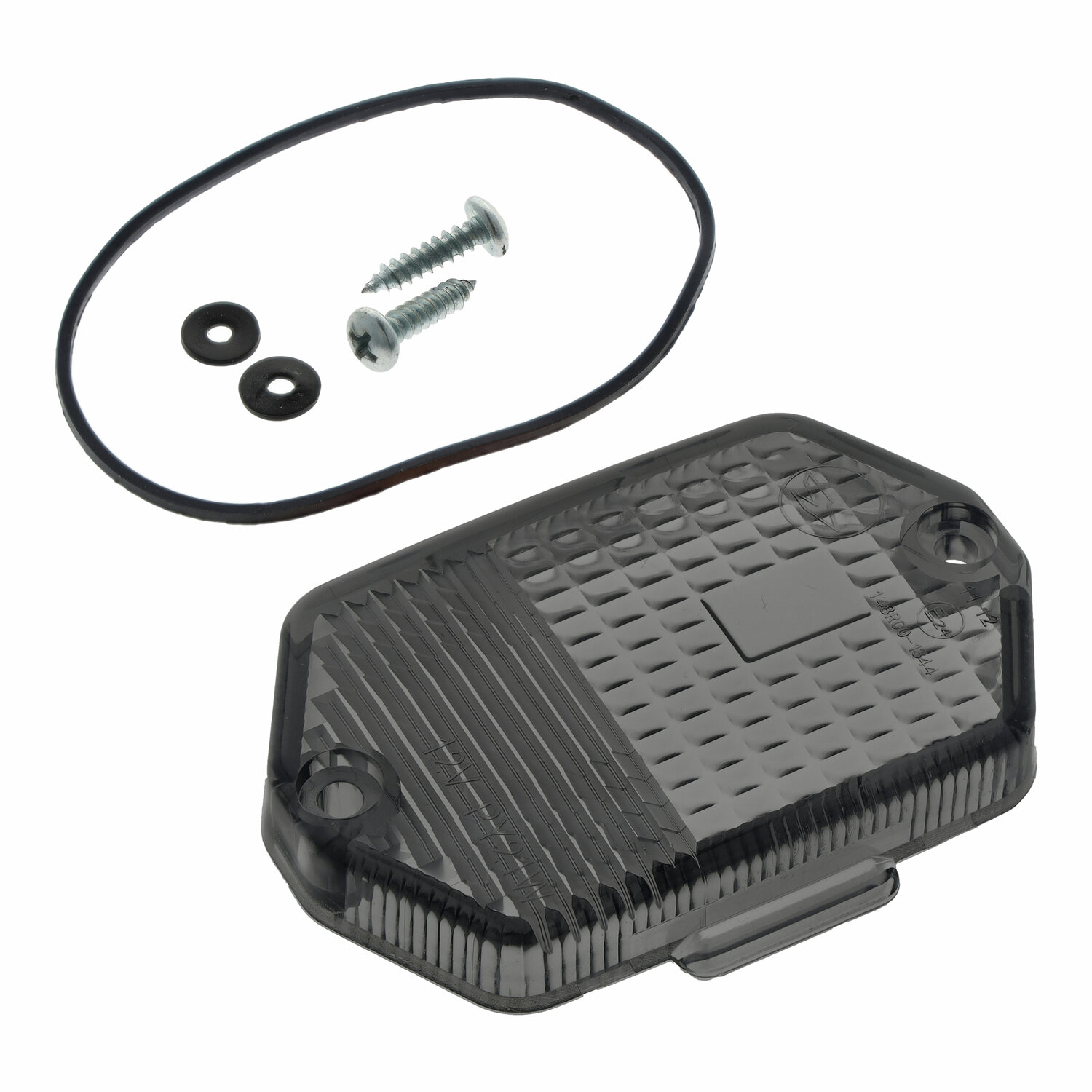 SET Lichtaustritt rauchgrau eckige Blinkleuchte BL80