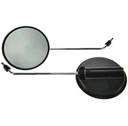 Paar Rückblickspiegel - 2 Stück- ø 120 mm - Gewinde M8, Spiegelarm Chrom, rechts u. links verwendbar
