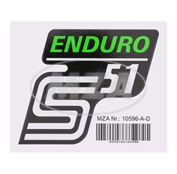 Klebefolie Seitendeckel -Enduro- grün, S51