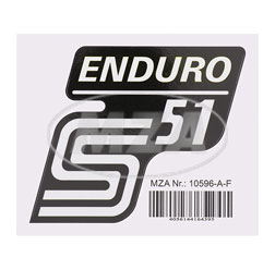 Klebefolie Seitendeckel -Enduro- weiß, S51