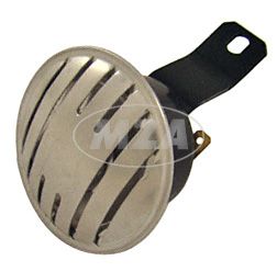 Horn (signal horn) 6V and 12V - Aluminium cover - (fixation on middle part of housing section) single carton