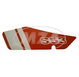 Adhesive foil for side cover red/white - S53 N