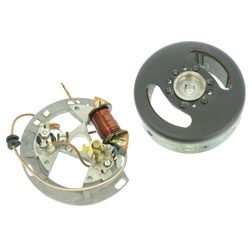  Schwunglichtprimärzünder SLPZ 8302.1 komplett (Rotor 8306.10-010 + Stator) - 6V-Unterbrecherzündung - ohne Lichtspulen - Aufbausatz Rasenmäher BM40