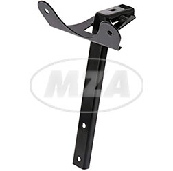Identity plate support powder coated traffic black motorcycle