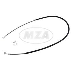 Kit brakehose, brake line, reinforced with steel mesh, front - length approx. 135135cm - with 1x hollow srew and 2x sealing discs