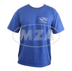 T-Shirt naviblau mit Firmenlogo Reflexdruck silber XL  (mit kleinem Simson-Logo vorne und großem SIMSON-Logo hinten)