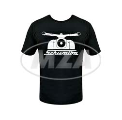 T-Shirt, Farbe: schwarz, Größe: S - Motiv: 55 Jahre Schwalbe - 100% Baumwolle