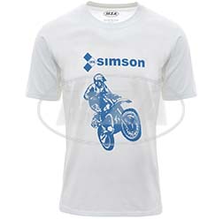 T-Shirt, Farbe: weiß, Größe: XXL - Motiv: SIMSON Cross - 100% Baumwolle
