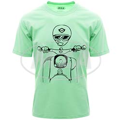 T-Shirt, Farbe: NeonMint, Größe: S - Motiv: Schwalbe Kumpel - 100% Baumwolle