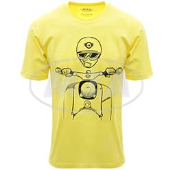 T-Shirt, Farbe: FrozenYellow, Größe: L - Motiv: Schwalbe Kumpel - 100% Baumwolle