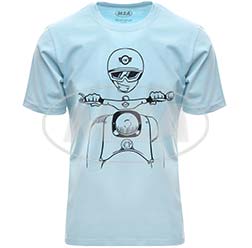 T-Shirt, Farbe: OceanBlue, Größe: S - Motiv: Schwalbe Kumpel - 100% Baumwolle