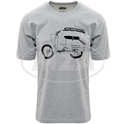T-Shirt, Farbe: hellgrau meliert, Größe: XL - Motiv: Schwalbe Basic - 100% Baumwolle