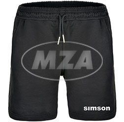 Sweathose Damen im Hotpants-Stil, Farbe schwarz, Größe: M - Motiv: SIMSON