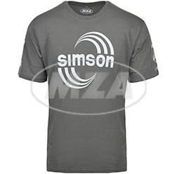 T-Shirt, Farbe: grau, Größe: M - Motiv: ""SIMSON Rennshirt""